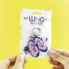 Lungs Keychain - My Lung Life is Crazy