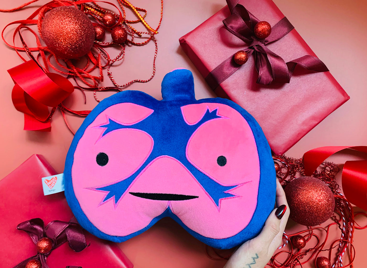 Lungs Plushie - I Lung You - Plush Organ Stuffed Toy Pillow