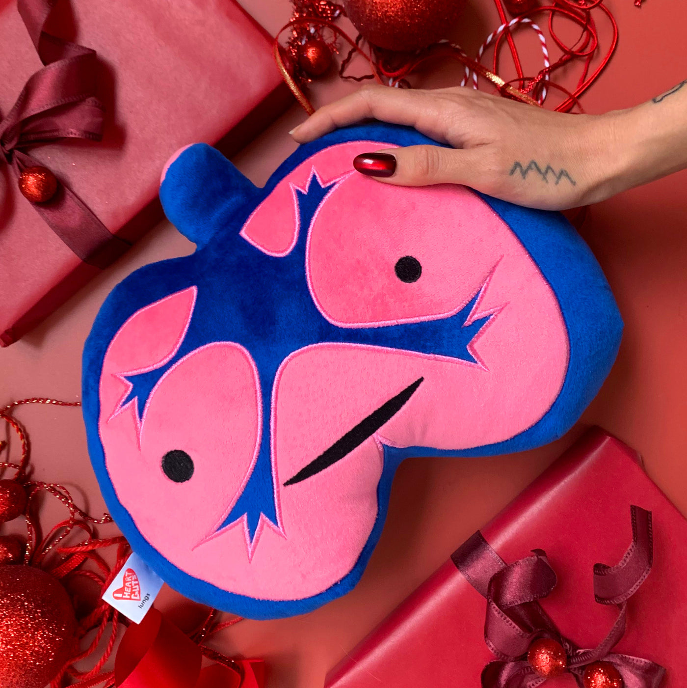 Lungs Plushie - I Lung You - Plush Organ Stuffed Toy Pillow