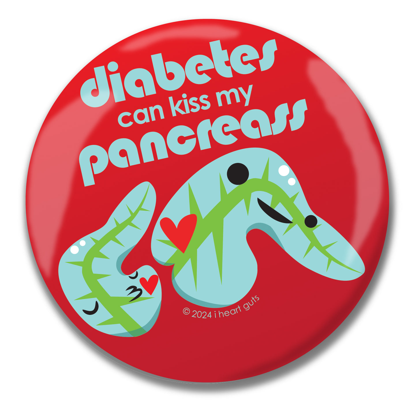 Kiss My Pancreas Magnet | T1D Awareness Cute Funny Magnet, Diabetic Gift Idea