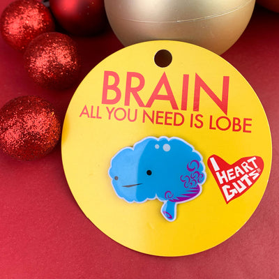 Brain Lapel Pin - All You Need Is Lobe