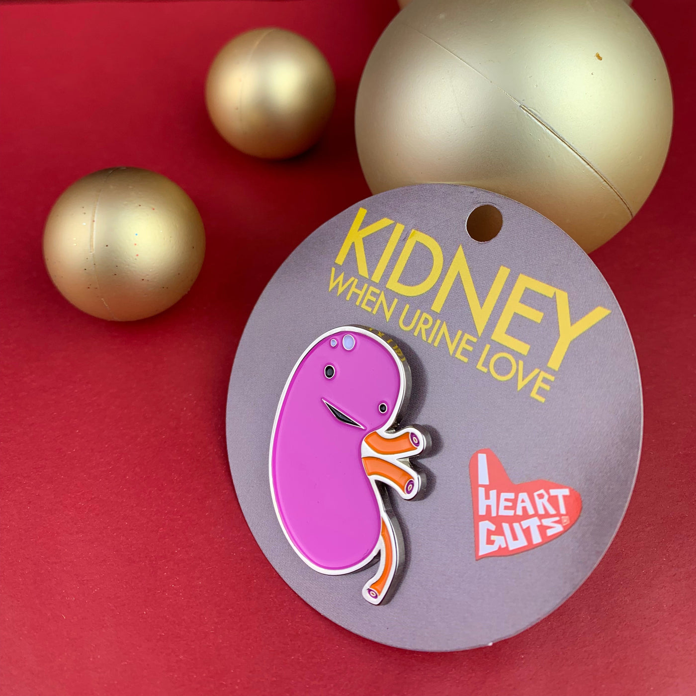 Kidney Enamel Lapel Pin - When Urine Love