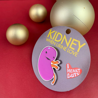 Kidney Enamel Lapel Pin - When Urine Love