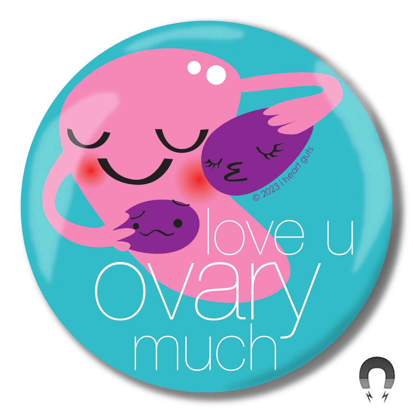 Uterus Magnet | Love U Ovary Much, Cute New Mom Magnet, Pregnancy Gift