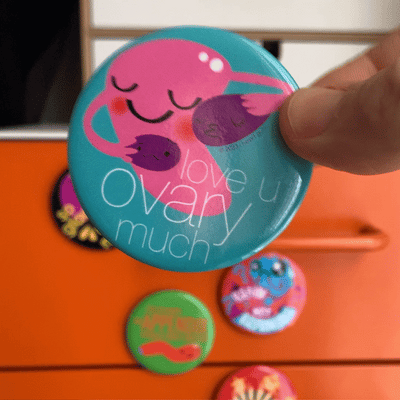 Uterus Magnet | Love U Ovary Much, Cute New Mom Magnet, Pregnancy Gift