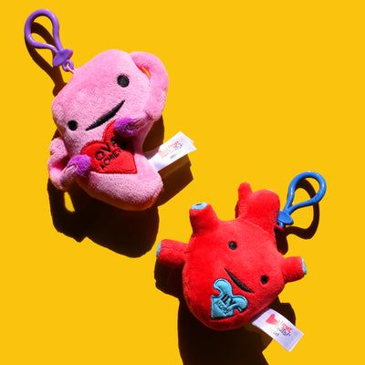 Uterus Mini Plush Bag Charm - Ova Achiever Mini Plushie Keychain