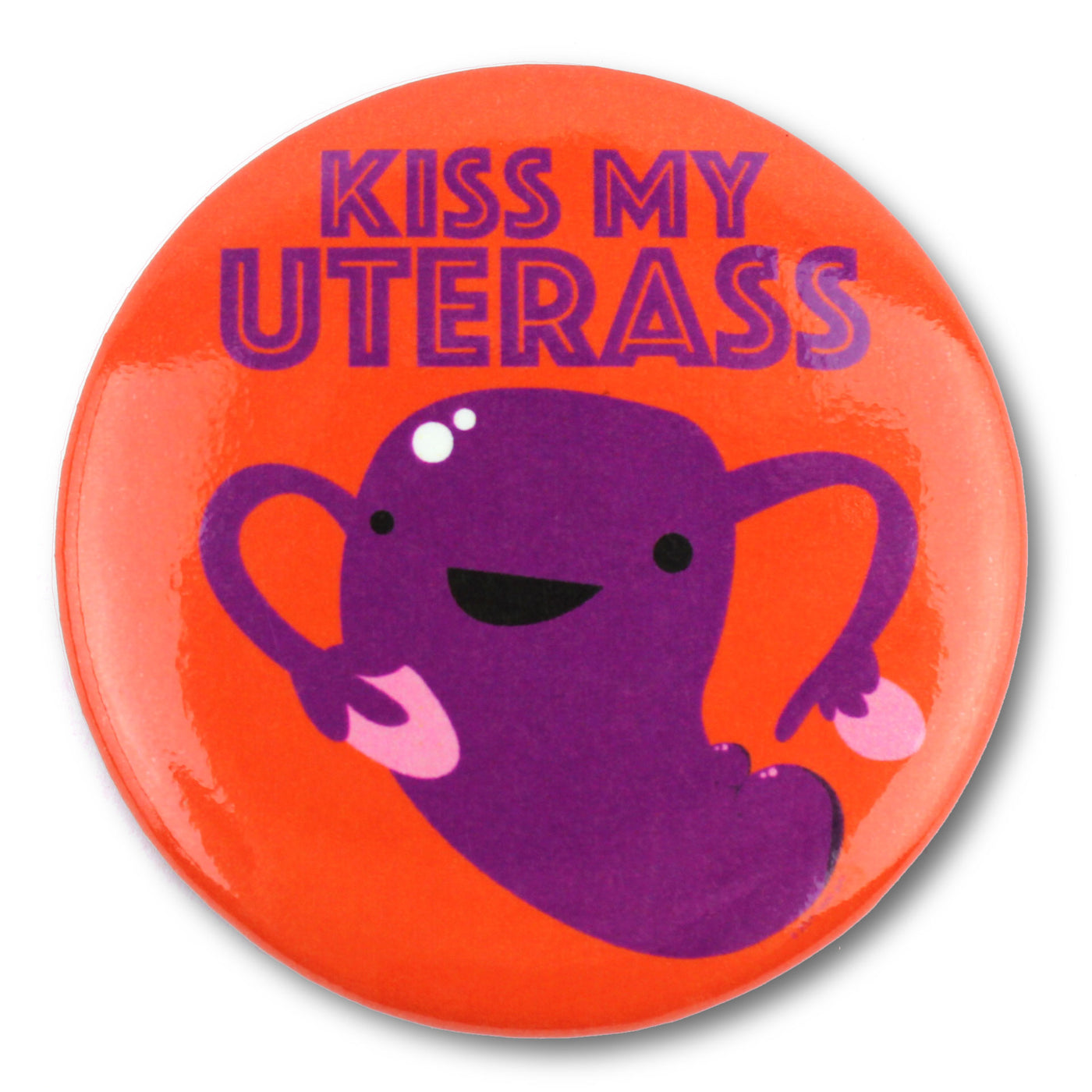 Kiss My Uterus Magnet - Reproductive Rights Humor, OB/GYN Midwife Doula Labor and Delivery Nurse Funny Gift