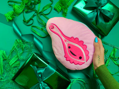 Vagina+Vulva Plushie Zip Storage Pouch - Hooray For The Va-Jay-Jay Plushie