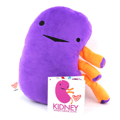 2-Sided Kidney Plush Pillow - When Urine Love! - Plush Organ Stuffed Toy - I Heart Guts