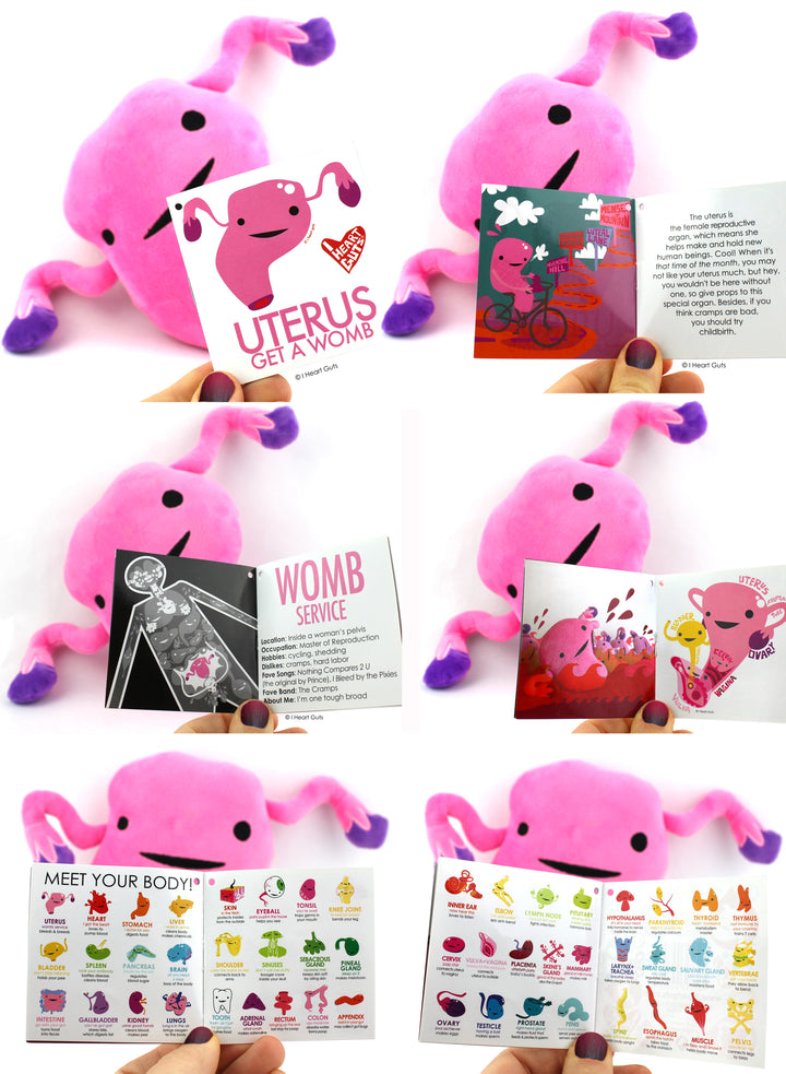 Uterus Plushie Womb Service Plush Organ Stuffed Toy Pillow I Heart Guts Plush Organs