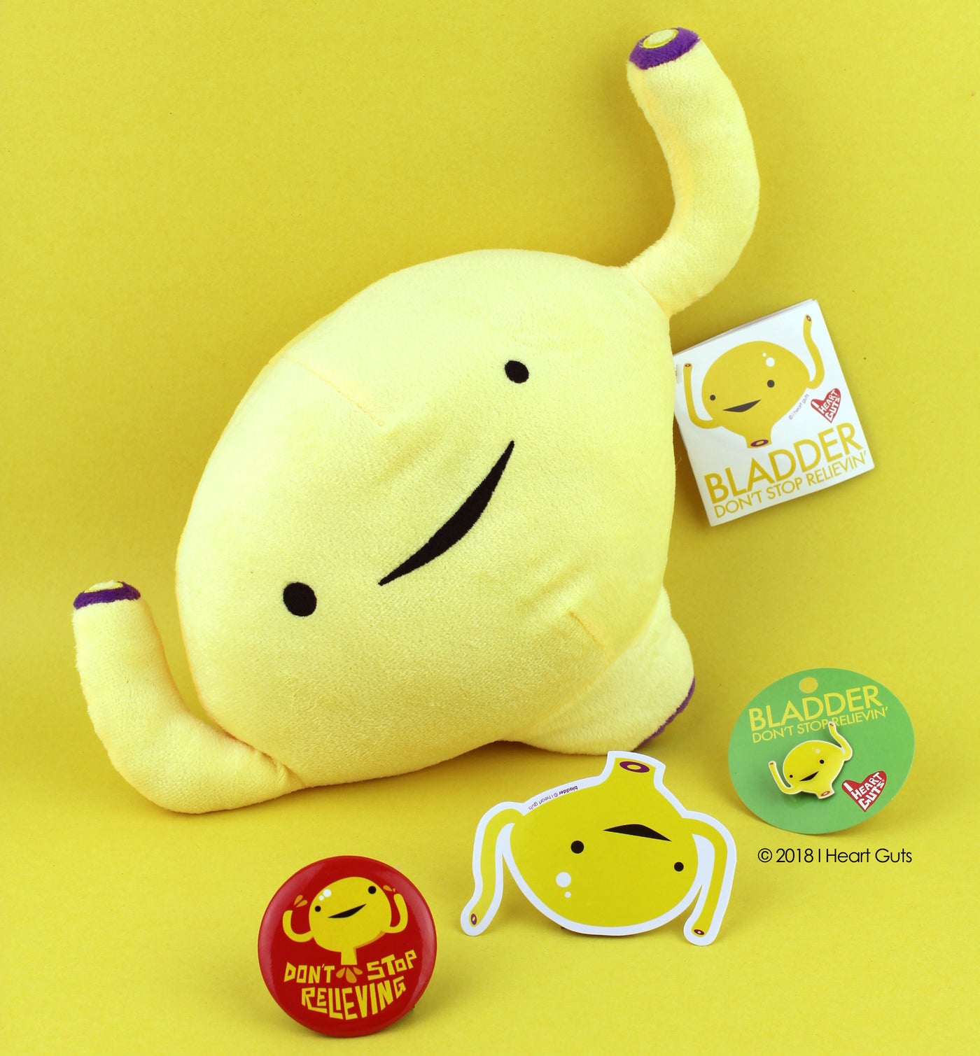 Bladder Buttons | Cute Bladder Button - Funny Bladder Awareness Prizes