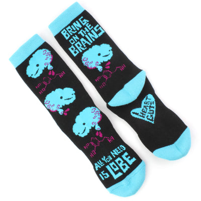 Brain Socks - All You Need is Lobe + Bring on the Brains Socks - I Heart Guts