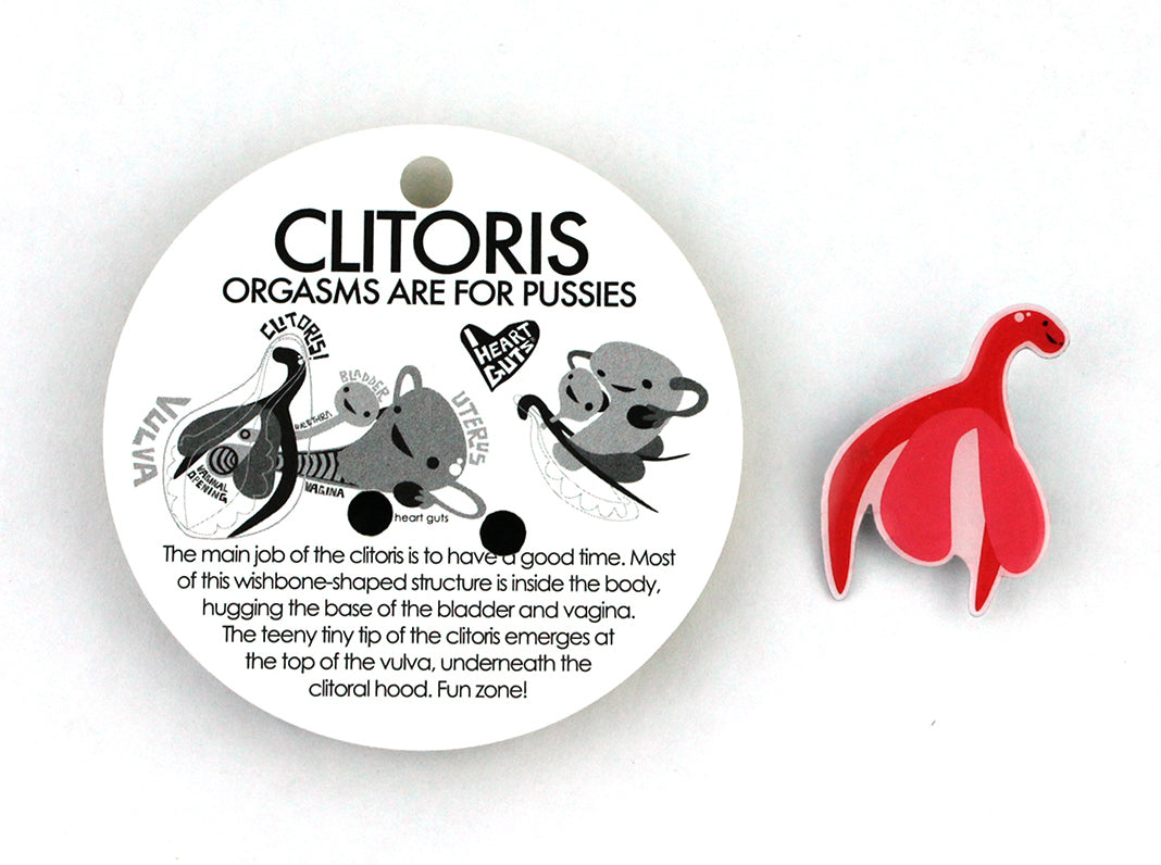 Clitoris Lapel Pin | Cute Clitoral Anatomy Pins - Clitoris Funny Gifts & Pins