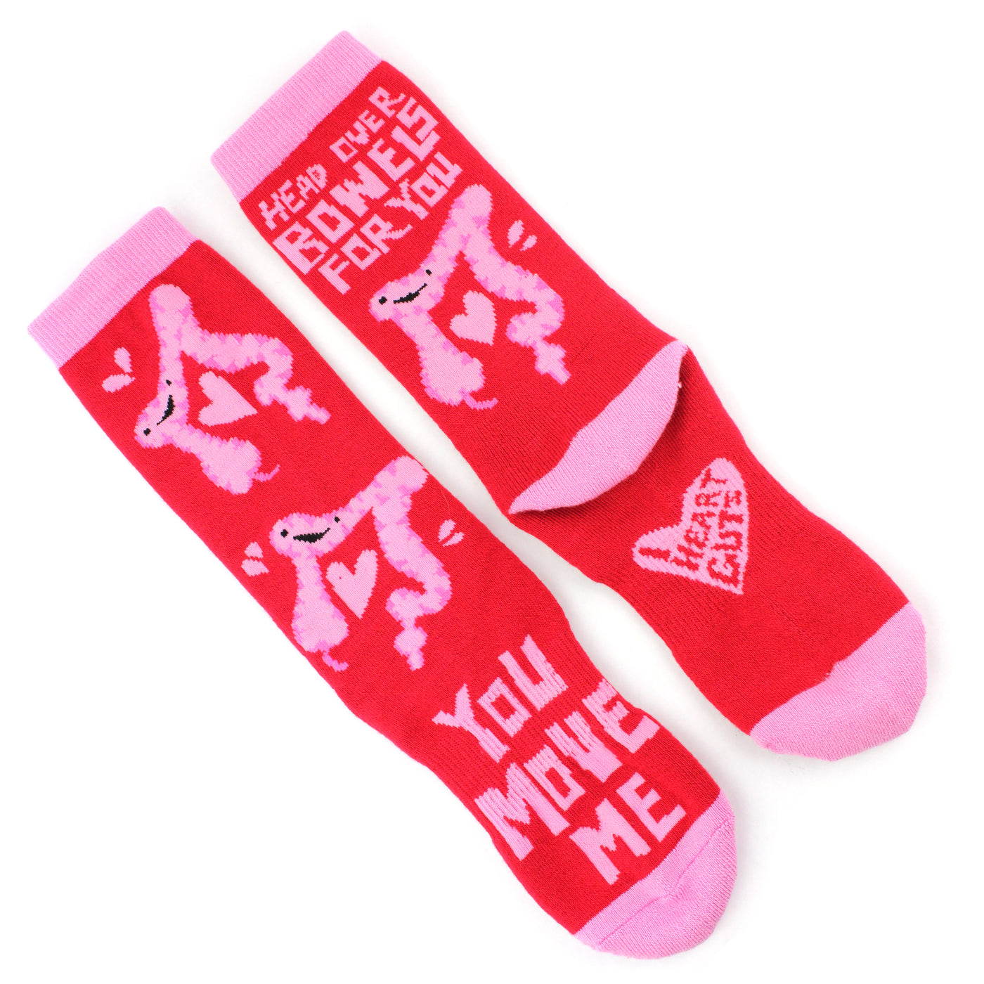 Colon Socks - You Move Me + Head Over Bowels for You - I Heart Guts