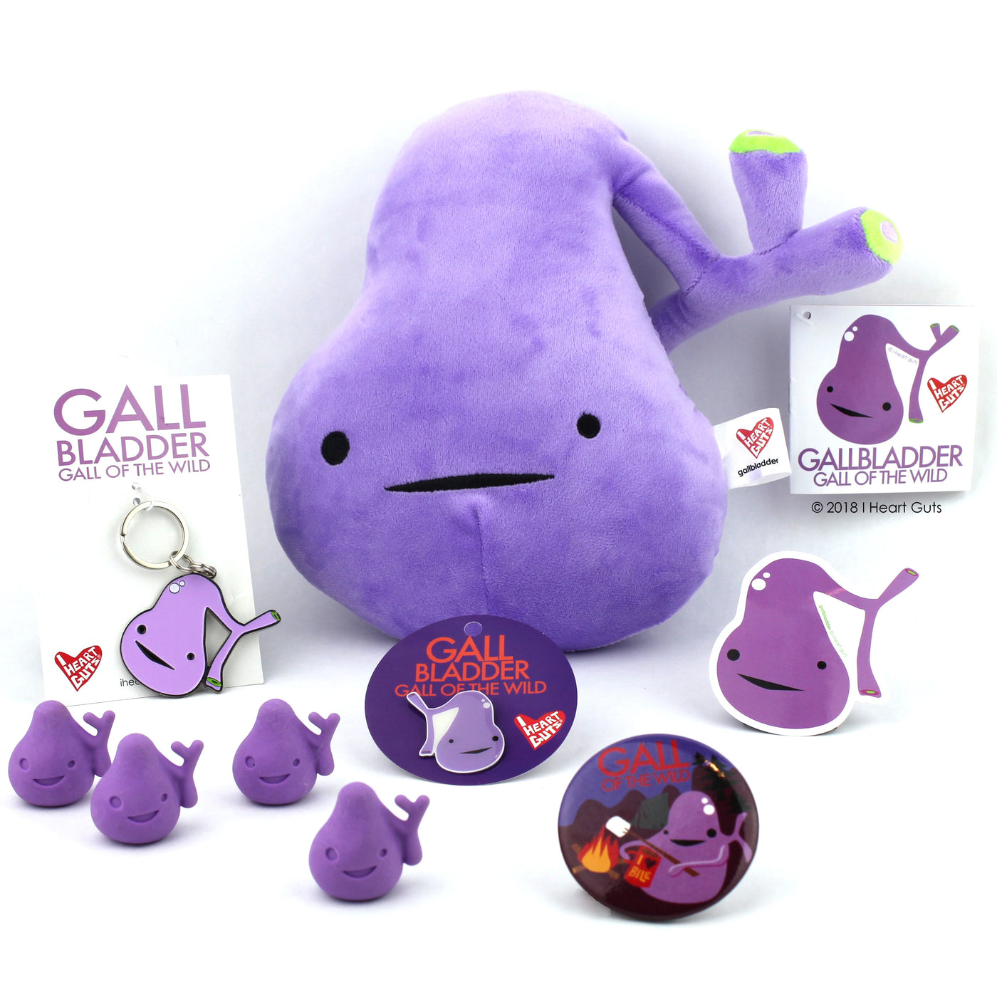 Gallbladder Plush - You've Got Gall! - Plush Organ Stuffed Toy Pillow - I Heart Guts