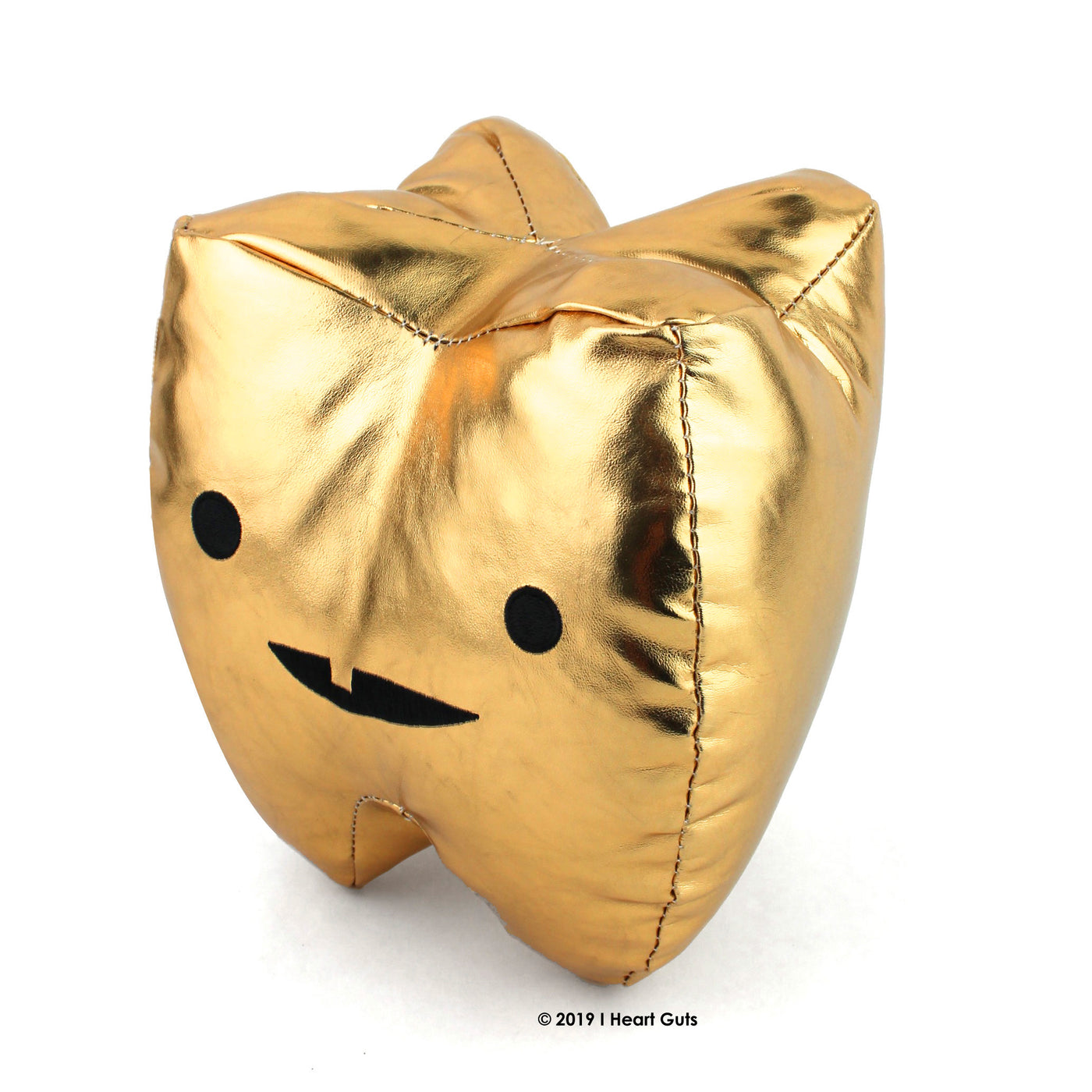 Gold Tooth - Metallic Vinyl Plush - Plush Organ Stuffed Toy Pillow - I Heart Guts