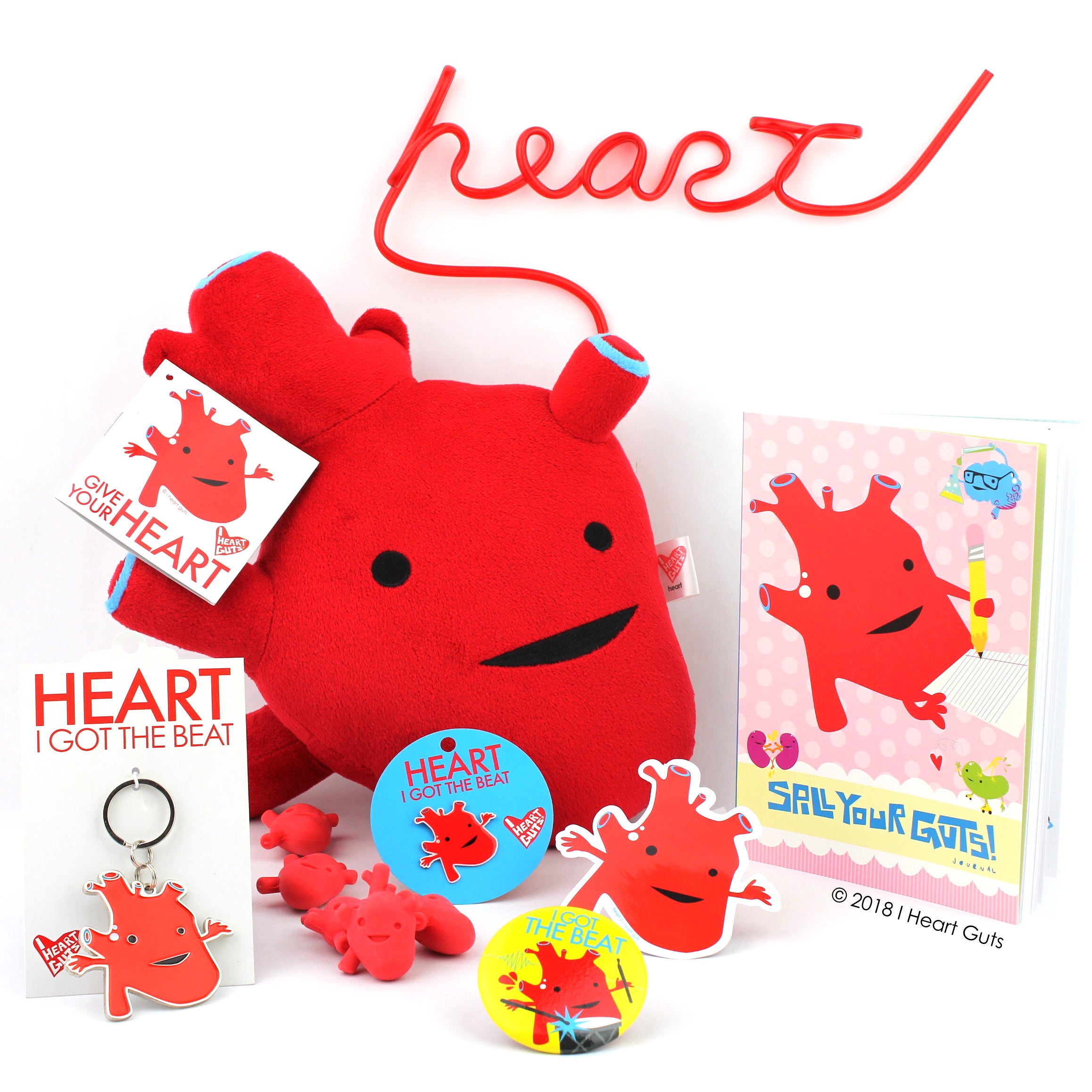 Heart Plush - I Got The Beat! - Plush Organ Stuffed Toy Pillow