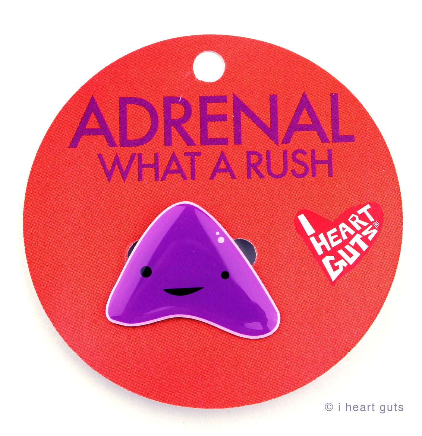 Adrenal Gland Lapel Pin - Adrenal Awareness Pins & Gifts - Adrenaline, Cortisol Gifts
