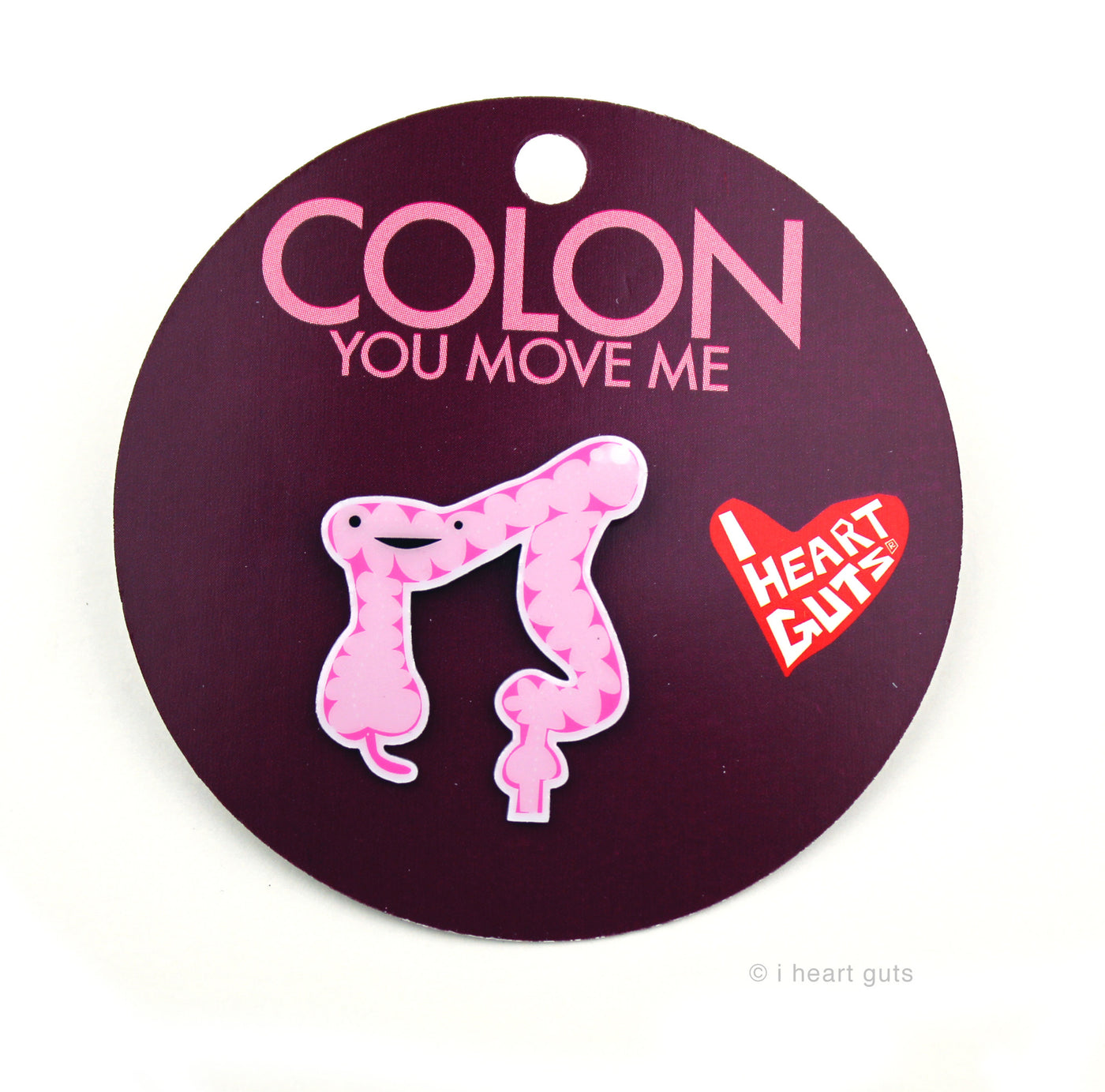 Colon Lapel Pin - Cute Funny Colon Awareness Pin - Colon Pooping Probs Pin