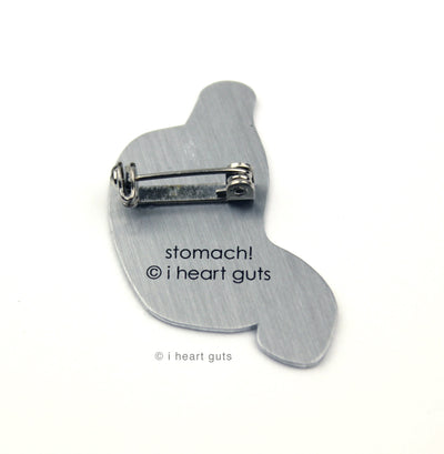 Stomach Lapel Pin - I Ache For You! - I Heart Guts