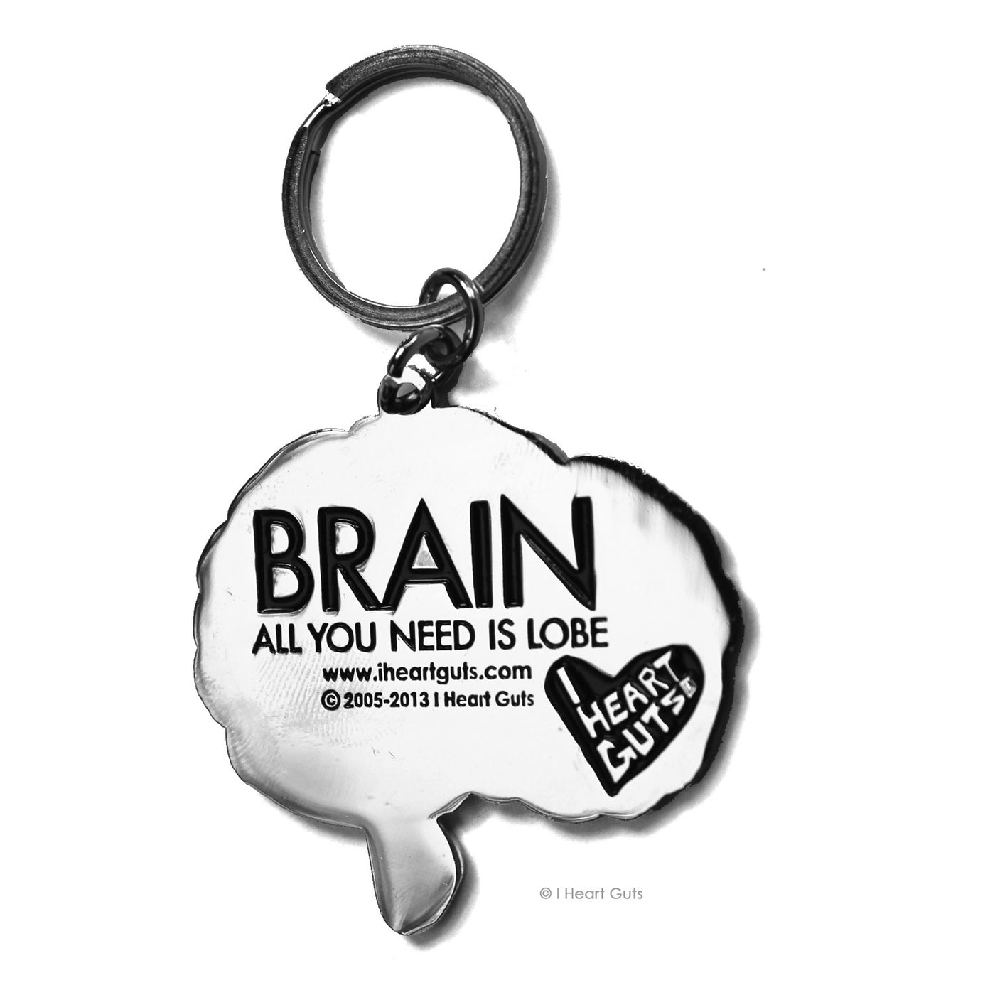 Brain Keychain - All You Need Is Lobe - I Heart Guts