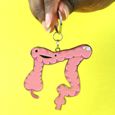 Colon Keychain - Cute Colon Keychains - Anatomical Colon Keychains for IBD IBS