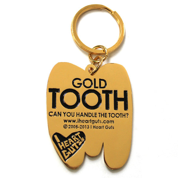 Gold Tooth Keychain - Can You Handle the Tooth? - I Heart Guts