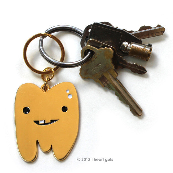 Gold Tooth Keychain - Can You Handle the Tooth? | I Heart Guts Plush Organs