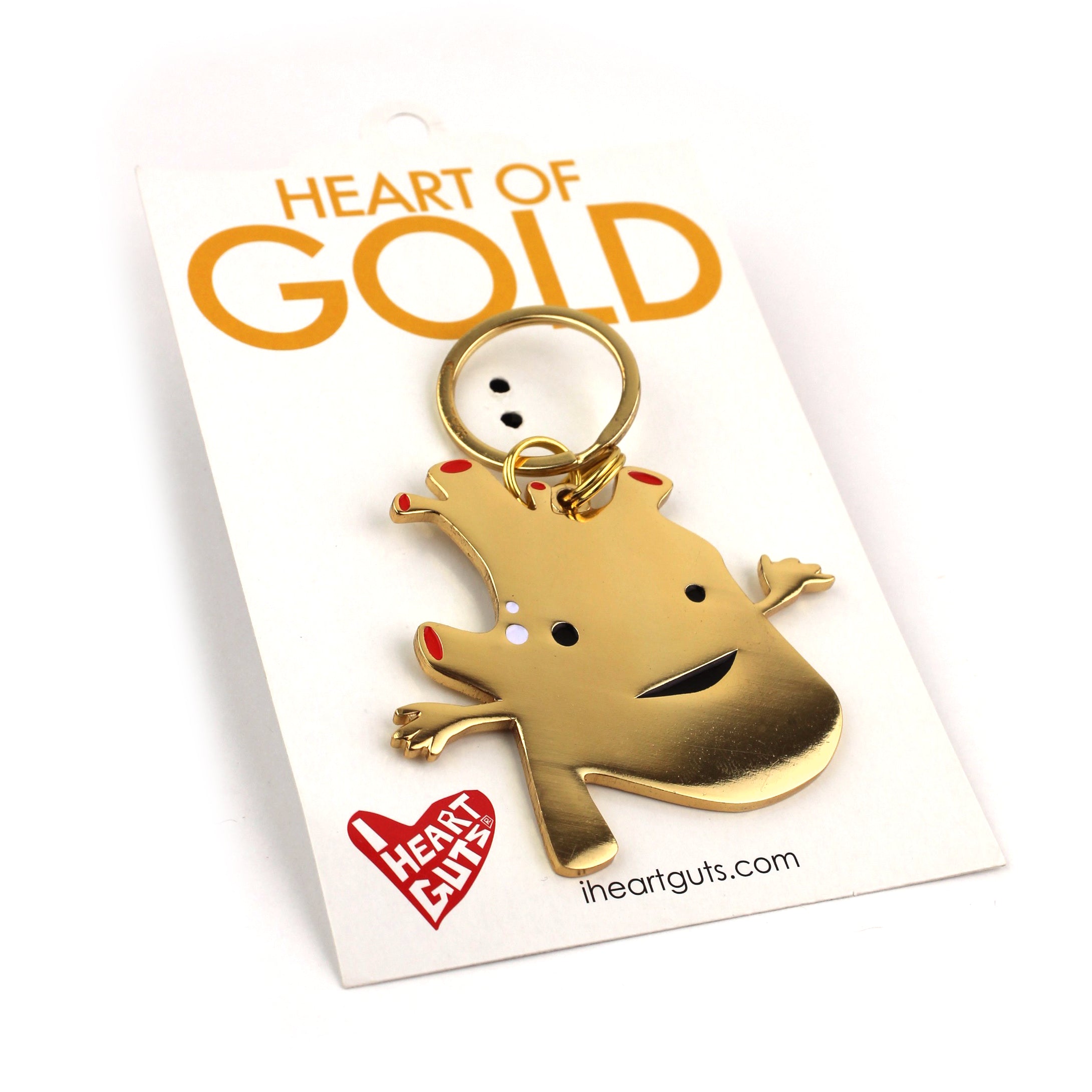 Heart of Gold Key Ring