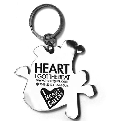 Heart Keychain - I Got the Beat - I Heart Guts