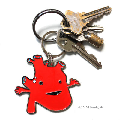 Heart Keychain - Anatomical Heart Keychain - Funny Cute Heart Organ Keychain