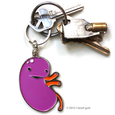 Kidney Keychain - Cute Kidney Keychains - Funny Anatomical Organ Keychains