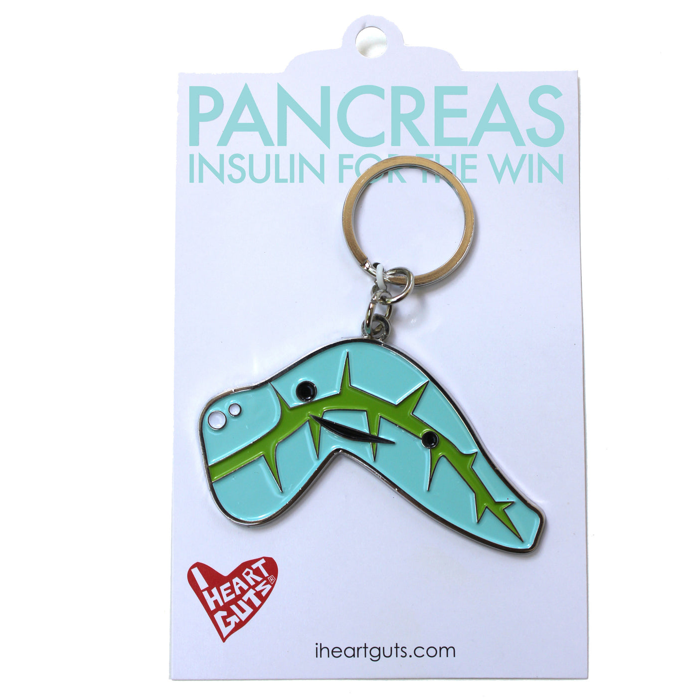 Pancreas Keychain - Diabetes Gift Keychain - Pancreas Design Enamel ...