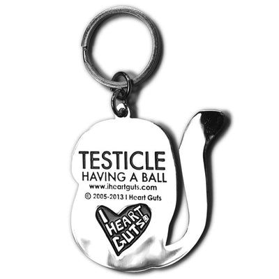 Testicle Keychain - Having a Ball - I Heart Guts