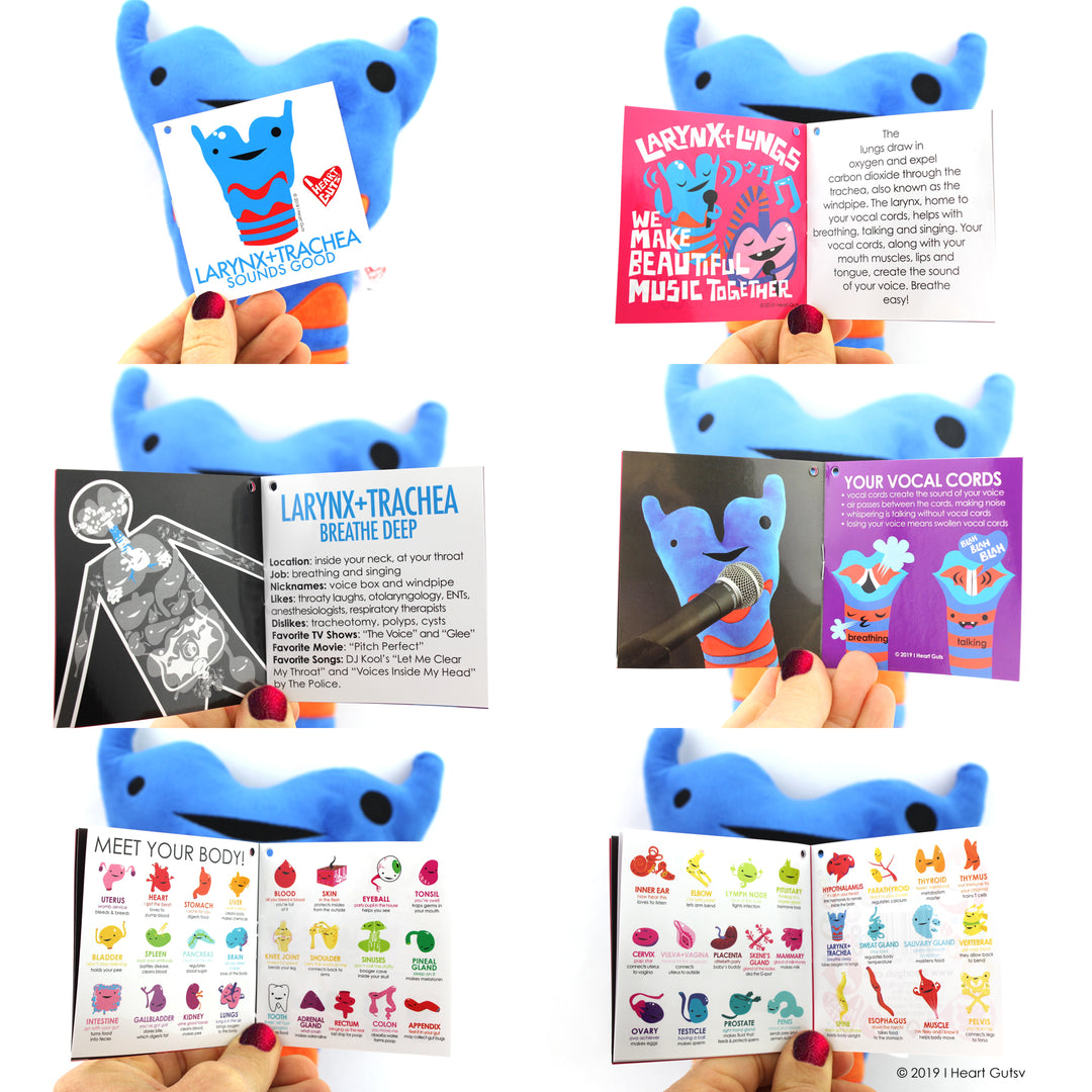 I Heart Guts Larynx And Trachea Plush - Sounds Good! - 12\" Voice Box St￭ Toy