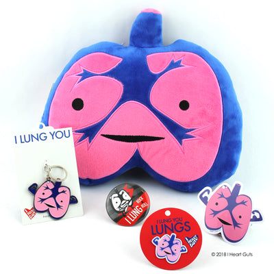 Lungs Lapel Pin - Cute Funny Lung Pin - Lung Surgery & Disease Awareness Pins