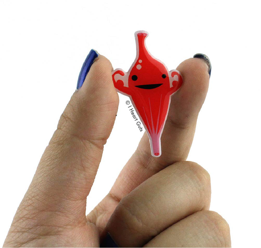 Muscle Lapel Pin - I'm Flexy and I Know It | I Heart Guts Plush Organs