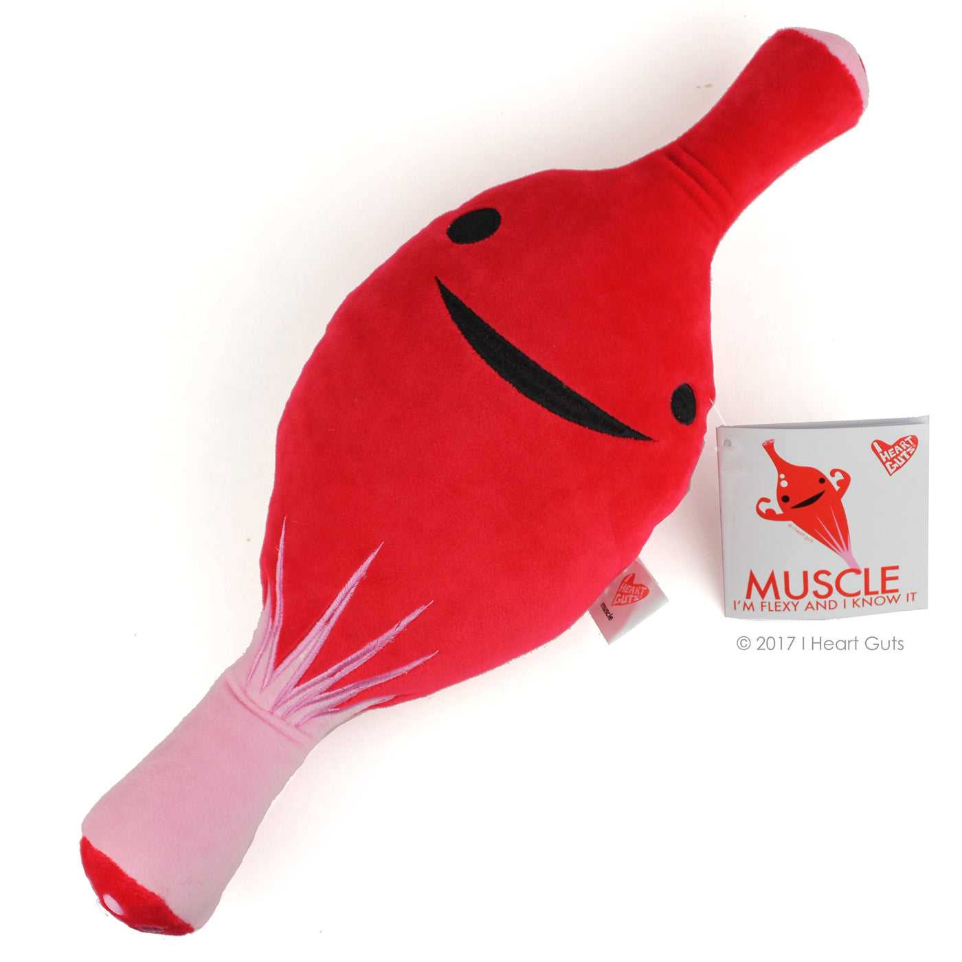 Muscle Plush - I'm Flexy and I Know It - Plush Organ Stuffed Toy Pillow - I Heart Guts