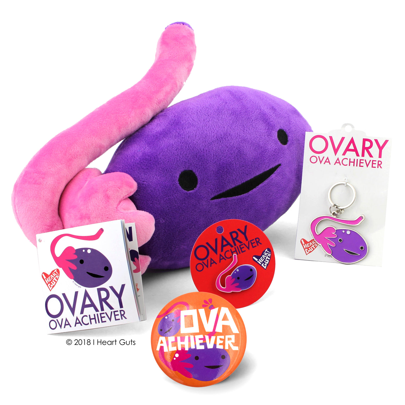Ovary Plush - Ova Achiever - Plush Organ Stuffed Toy Pillow - I Heart Guts