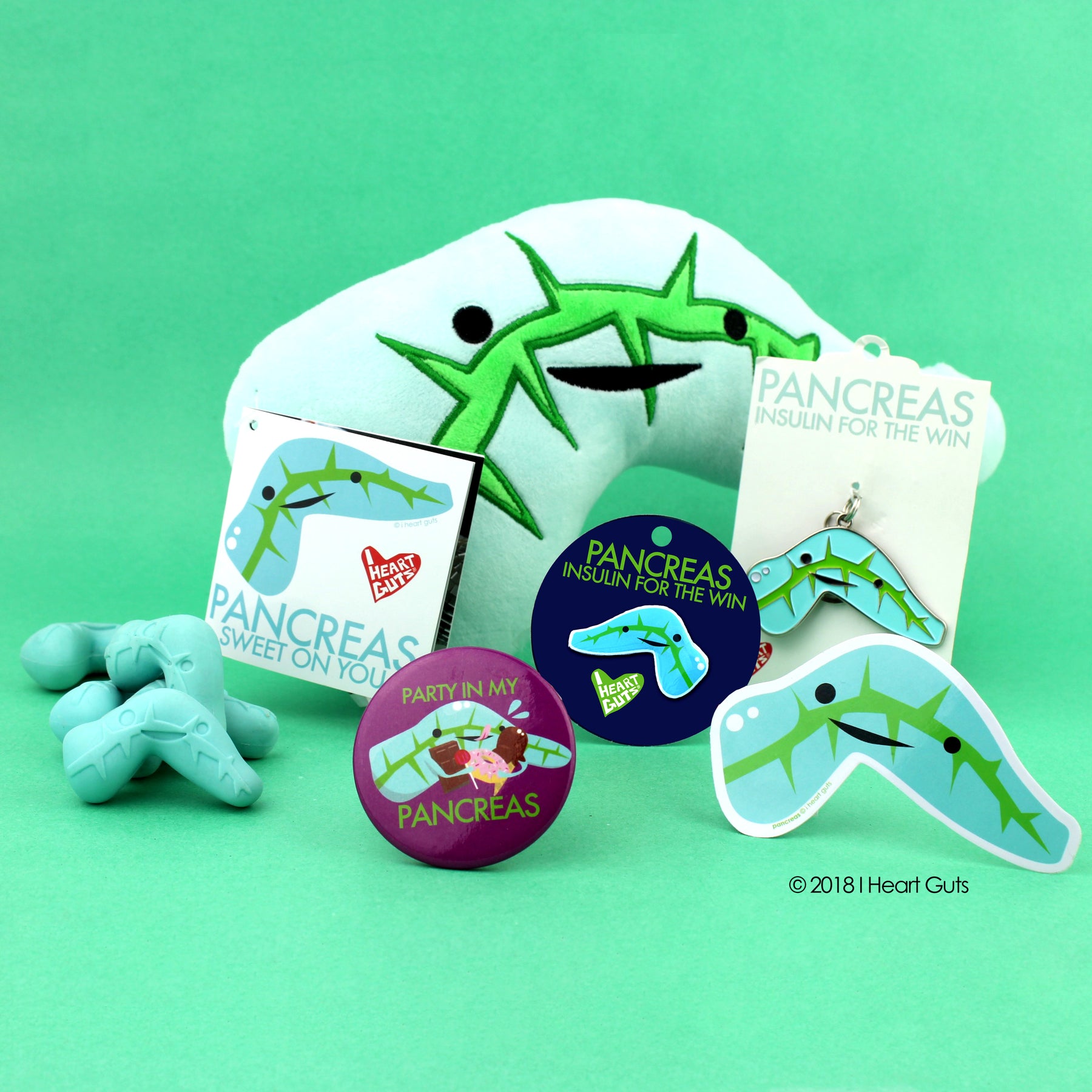 Pancreas Magnet - Let's Win Diabetes Magnet | I Heart Guts Plush Organs