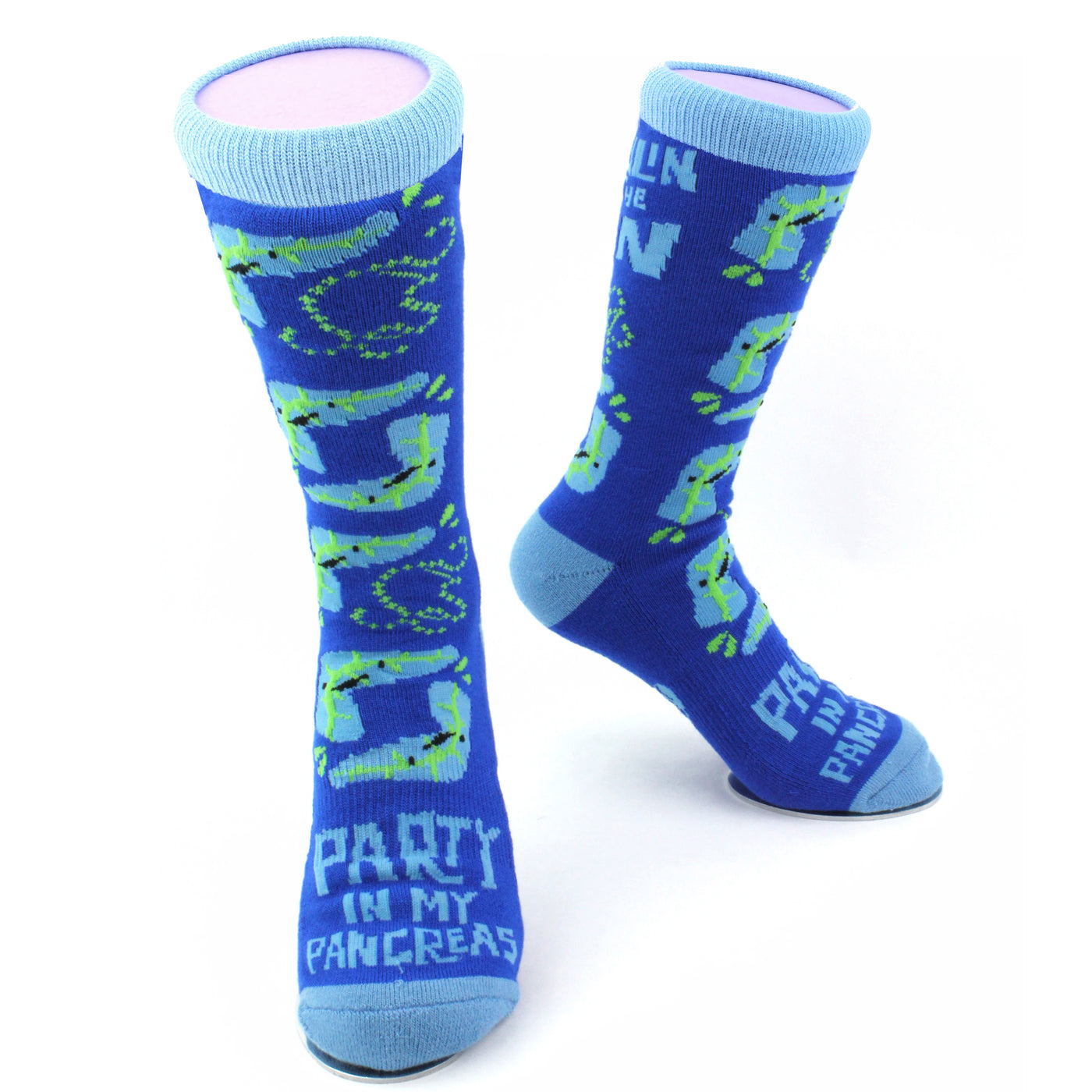 Pancreas Socks - Party in My Pancreas Fun T1D Diabetic Socks | I Heart Guts