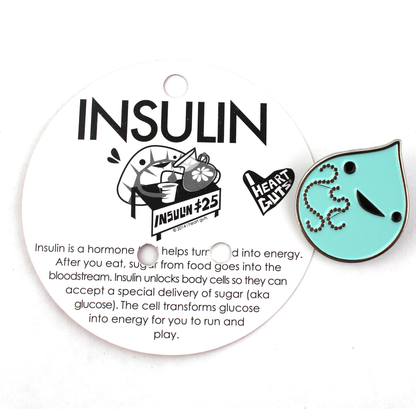 Insulin Enamel Lapel Pin | Insulin Diabetes Pin - Funny Cute Diabetic Pin - Insulin Molecule Design Pin