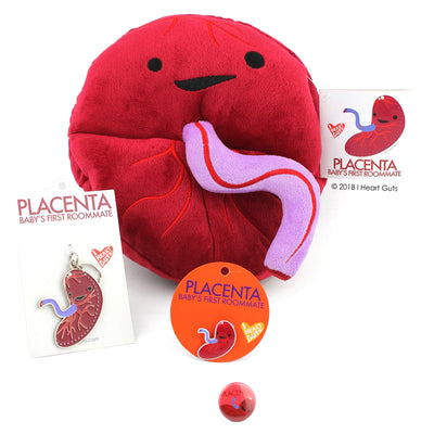 Placenta Keychain - Cute Placenta Gift - Funny Pregnancy OB/GYN Midwife, Doula Gifts