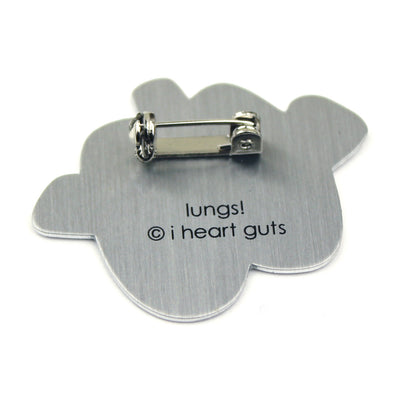 Lungs Lapel Pin - I Lung You - I Heart Guts