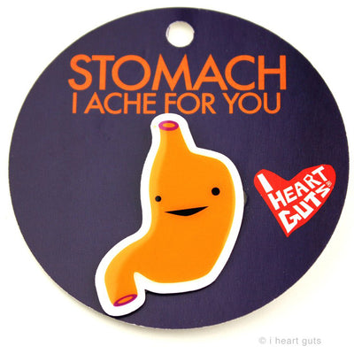 Stomach Lapel Pin - Stomach Surgery Funny Pins - Cute Tummy Anatomy Pin