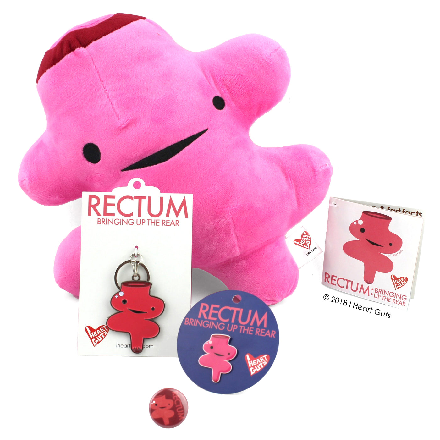 Rectum Keychain - Funny Rectal Surgery Keychain - Cute Colorectal Awareness Keychains