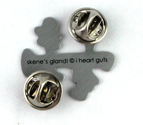 Skene's Gland Lapel Pin - Gland of the Ladies - I Heart Guts
