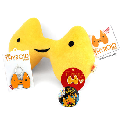 Thyroid Keychain - Burn, Thyroid, Burn - I Heart Guts