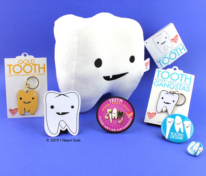 Tooth Keychain - Flossin' Ain't Just for Gangstas | I Heart