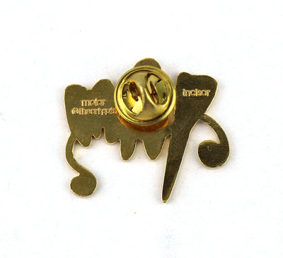 Tooth Enamel Lapel Pin - Cute Gold Teeth Lapel Pin - I Heart Guts